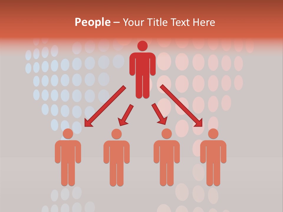 A Black Background With Red And Blue Circles PowerPoint Template