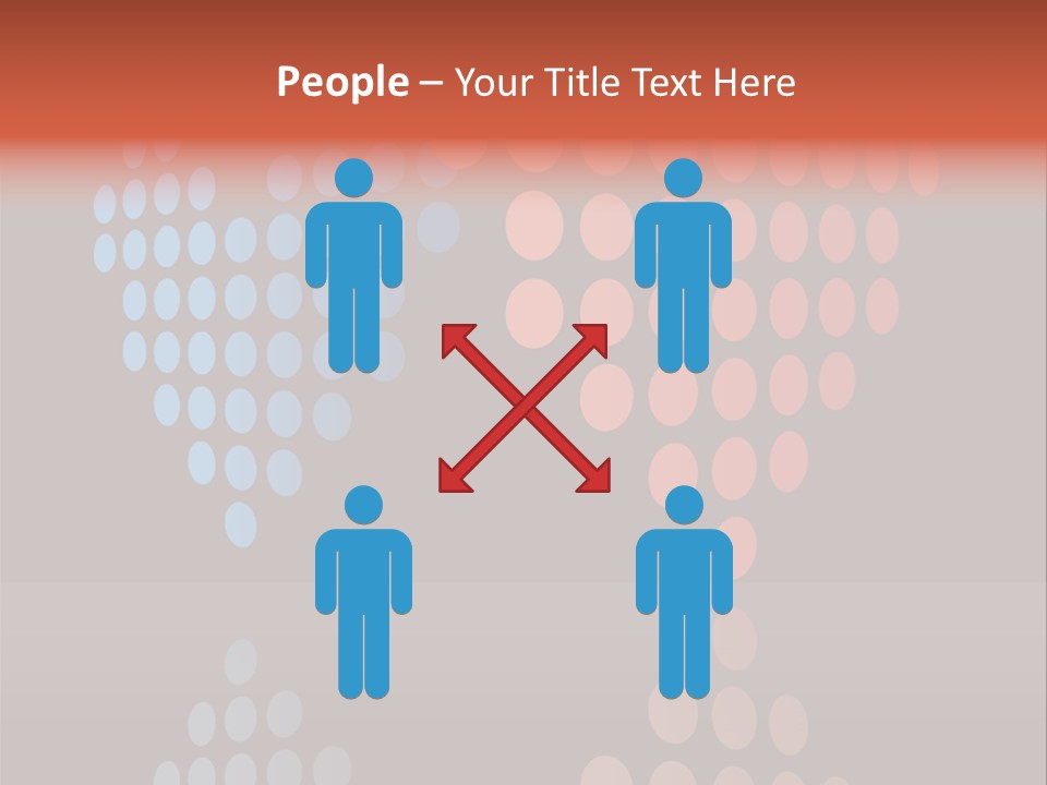 A Black Background With Red And Blue Circles PowerPoint Template