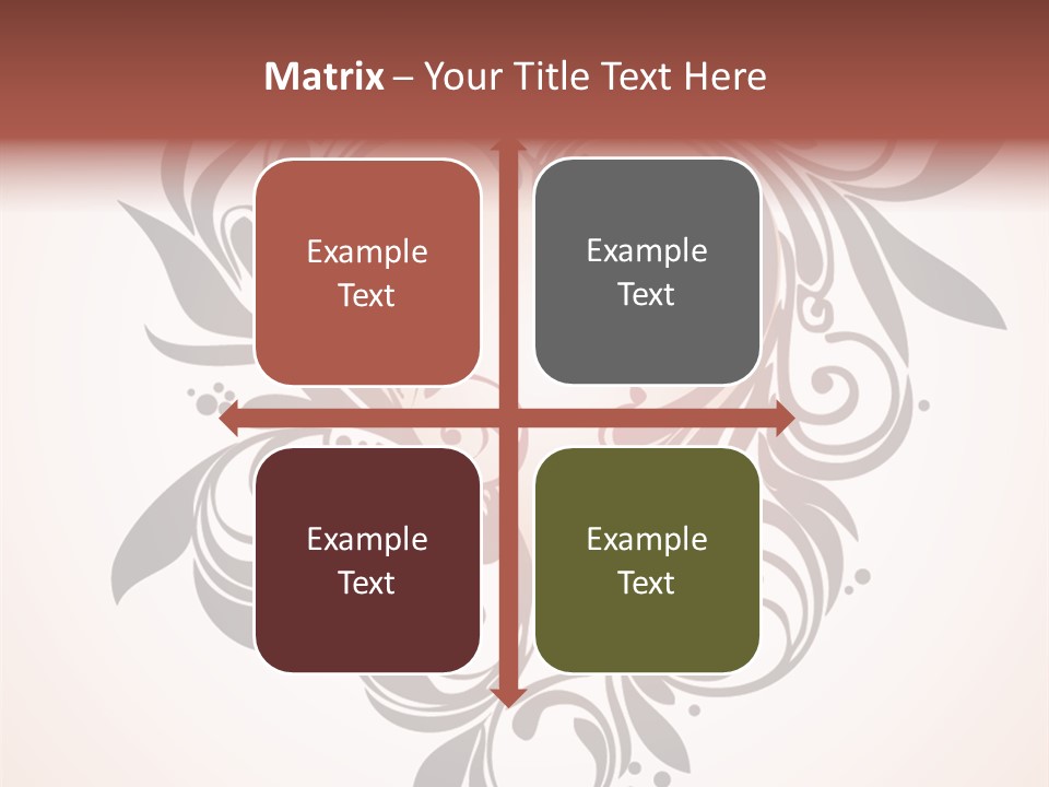 A Heart With A Floral Design On It PowerPoint Template