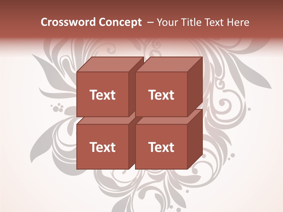 A Heart With A Floral Design On It PowerPoint Template