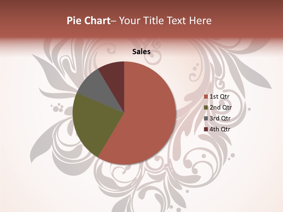 A Heart With A Floral Design On It PowerPoint Template