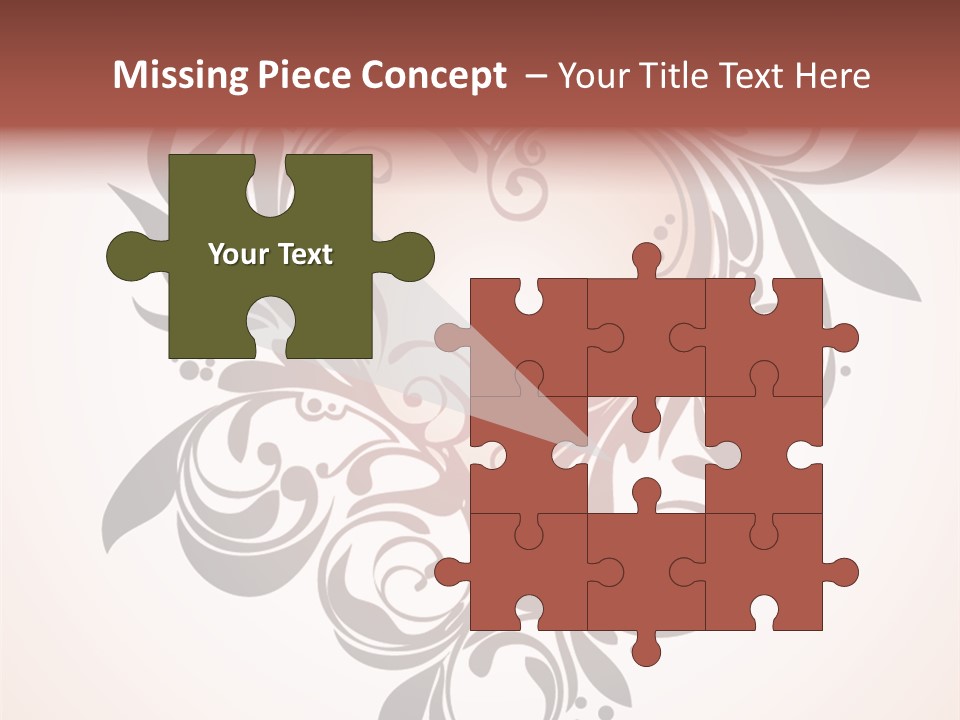 A Heart With A Floral Design On It PowerPoint Template