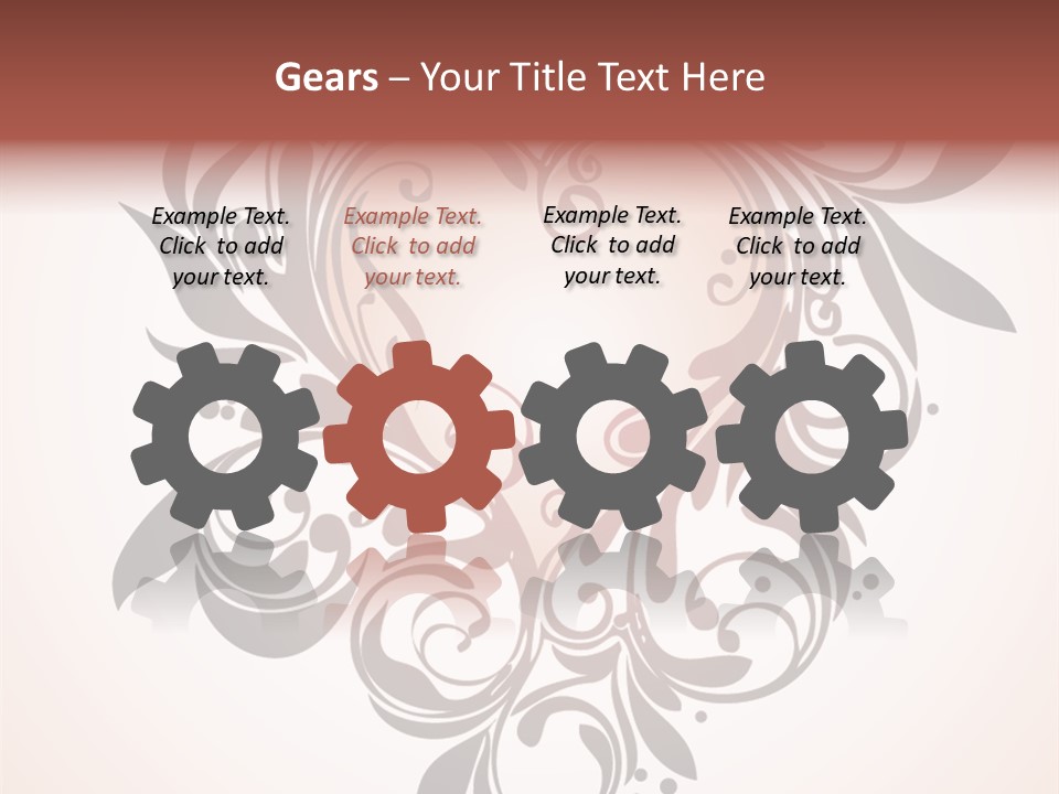 A Heart With A Floral Design On It PowerPoint Template