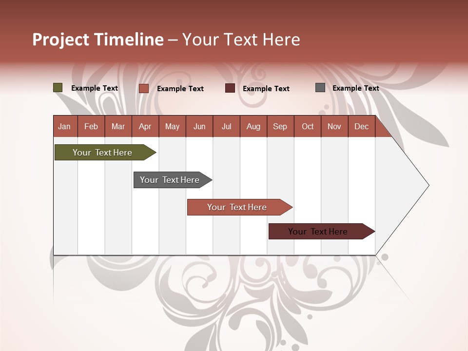 A Heart With A Floral Design On It PowerPoint Template