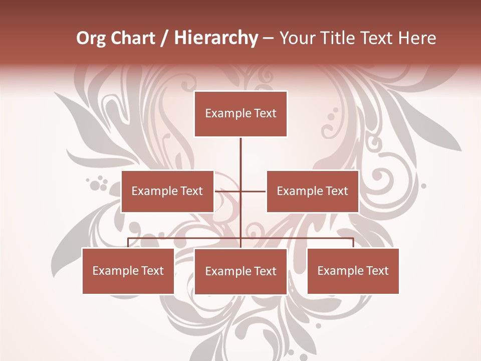 A Heart With A Floral Design On It PowerPoint Template