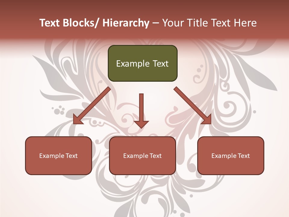 A Heart With A Floral Design On It PowerPoint Template
