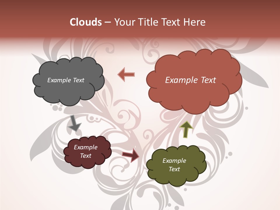 A Heart With A Floral Design On It PowerPoint Template