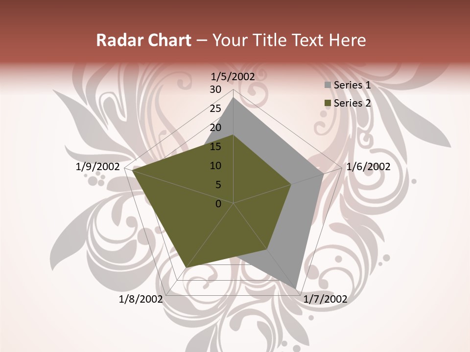 A Heart With A Floral Design On It PowerPoint Template