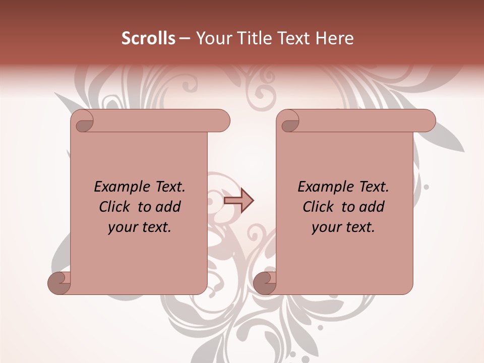 A Heart With A Floral Design On It PowerPoint Template