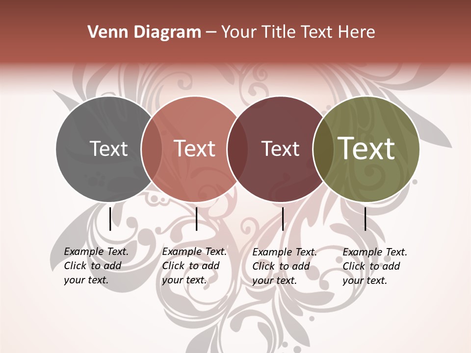 A Heart With A Floral Design On It PowerPoint Template