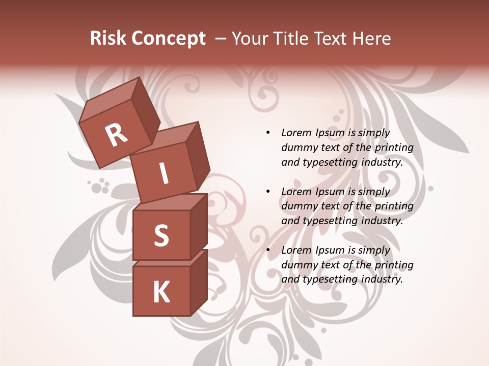 A Heart With A Floral Design On It PowerPoint Template