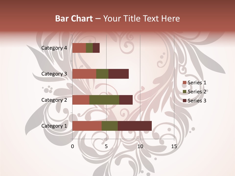 A Heart With A Floral Design On It PowerPoint Template