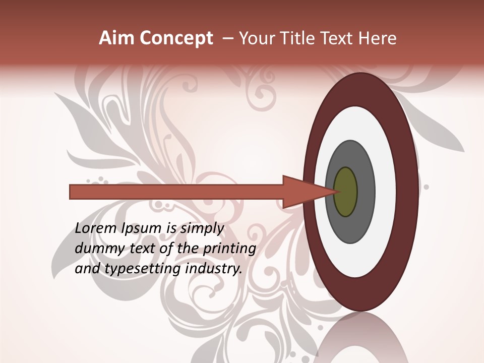 A Heart With A Floral Design On It PowerPoint Template