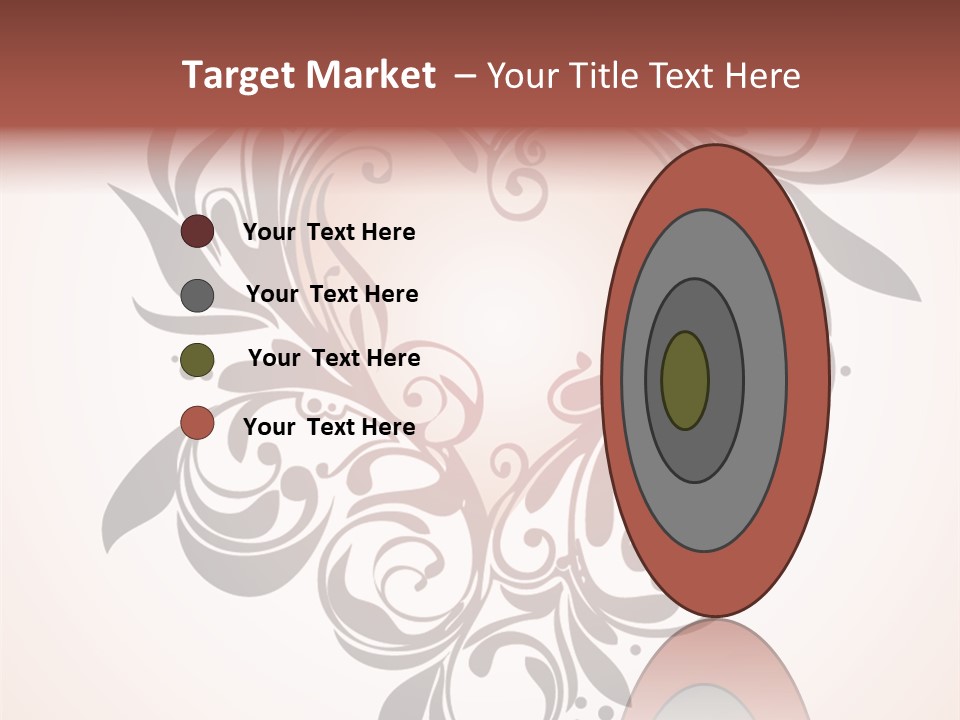 A Heart With A Floral Design On It PowerPoint Template