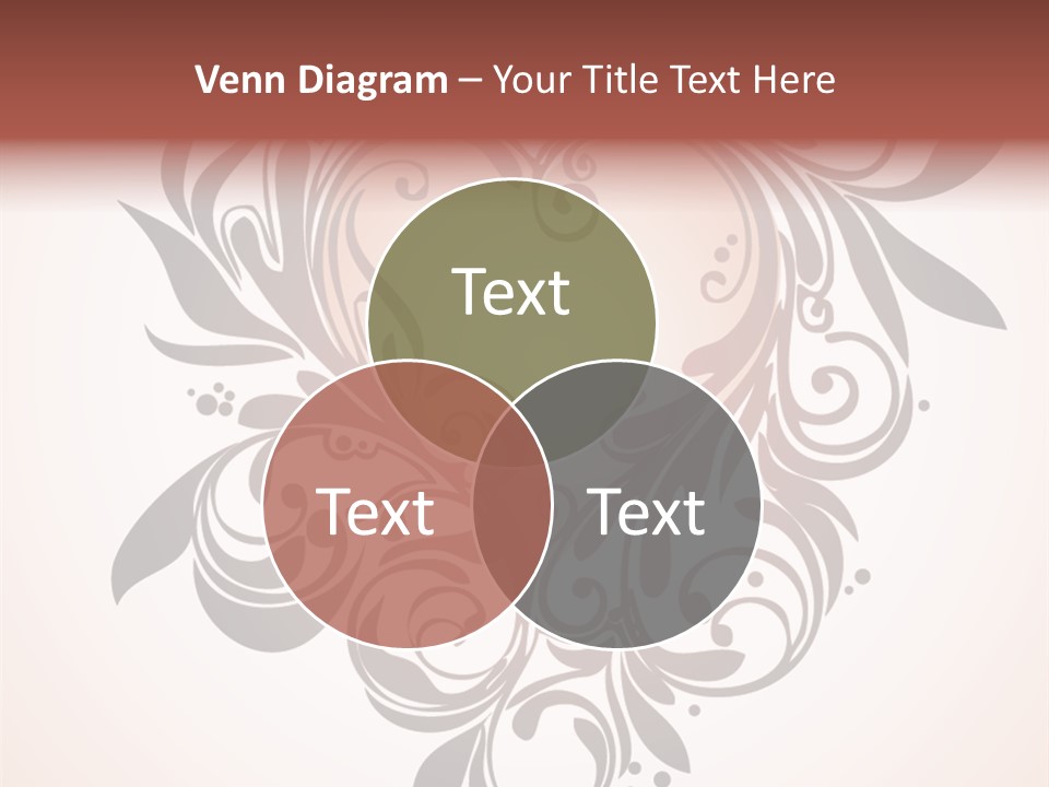 A Heart With A Floral Design On It PowerPoint Template