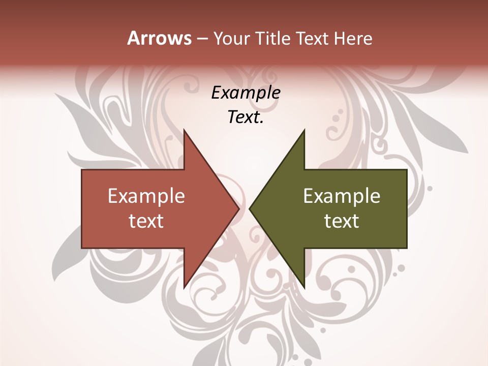 A Heart With A Floral Design On It PowerPoint Template