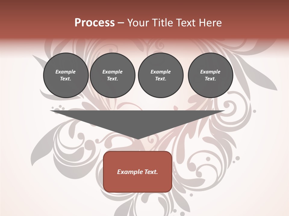 A Heart With A Floral Design On It PowerPoint Template