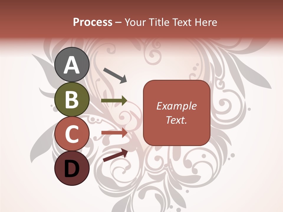 A Heart With A Floral Design On It PowerPoint Template