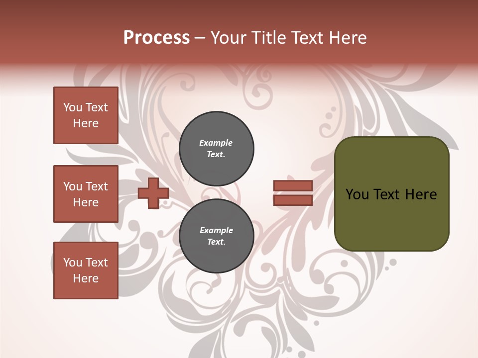 A Heart With A Floral Design On It PowerPoint Template