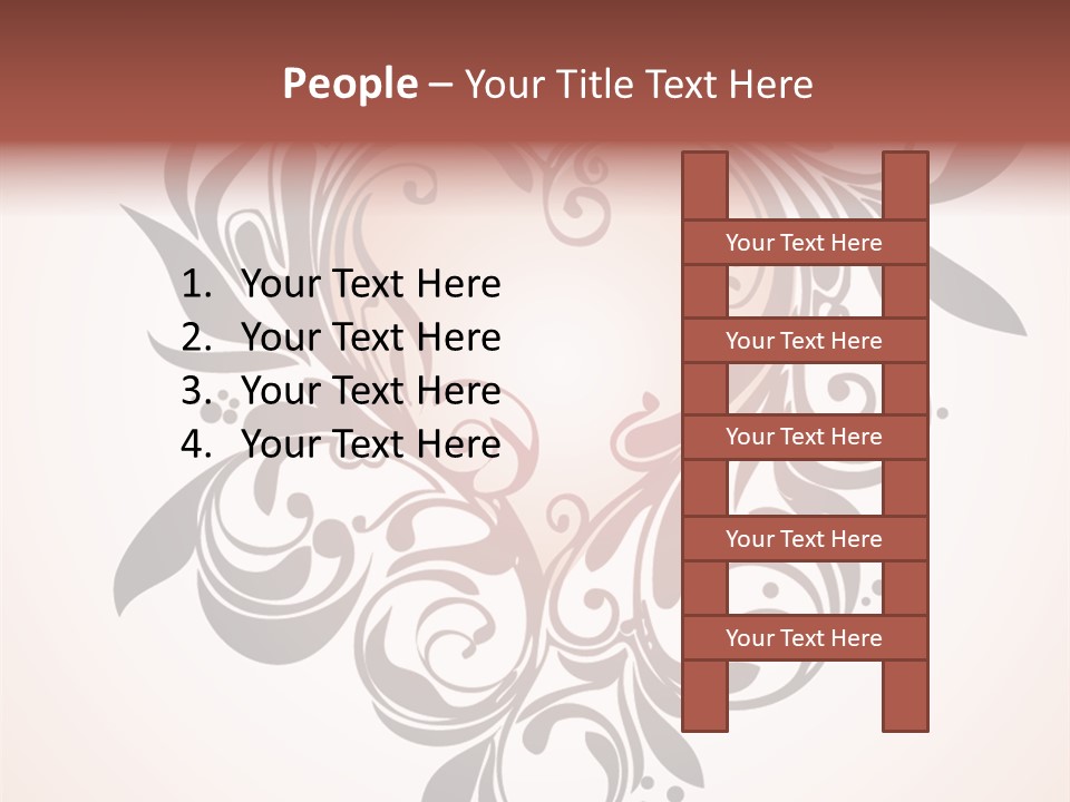 A Heart With A Floral Design On It PowerPoint Template