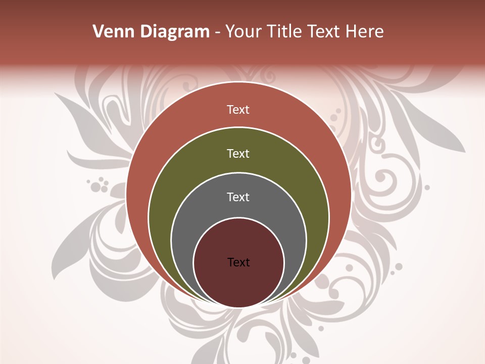A Heart With A Floral Design On It PowerPoint Template