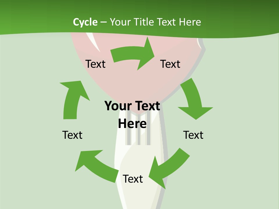A Fork With A Heart Shaped Piece Of Food On It PowerPoint Template