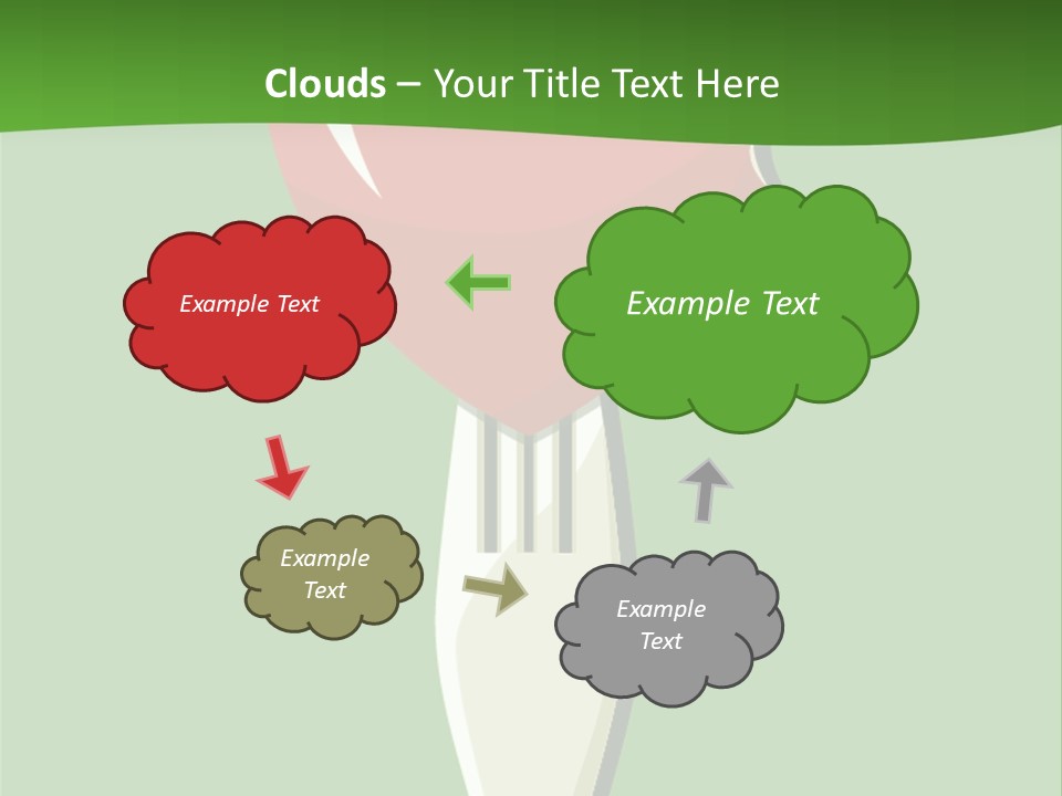 A Fork With A Heart Shaped Piece Of Food On It PowerPoint Template