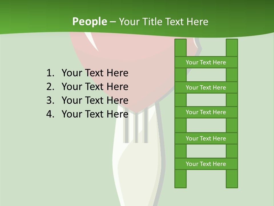 A Fork With A Heart Shaped Piece Of Food On It PowerPoint Template