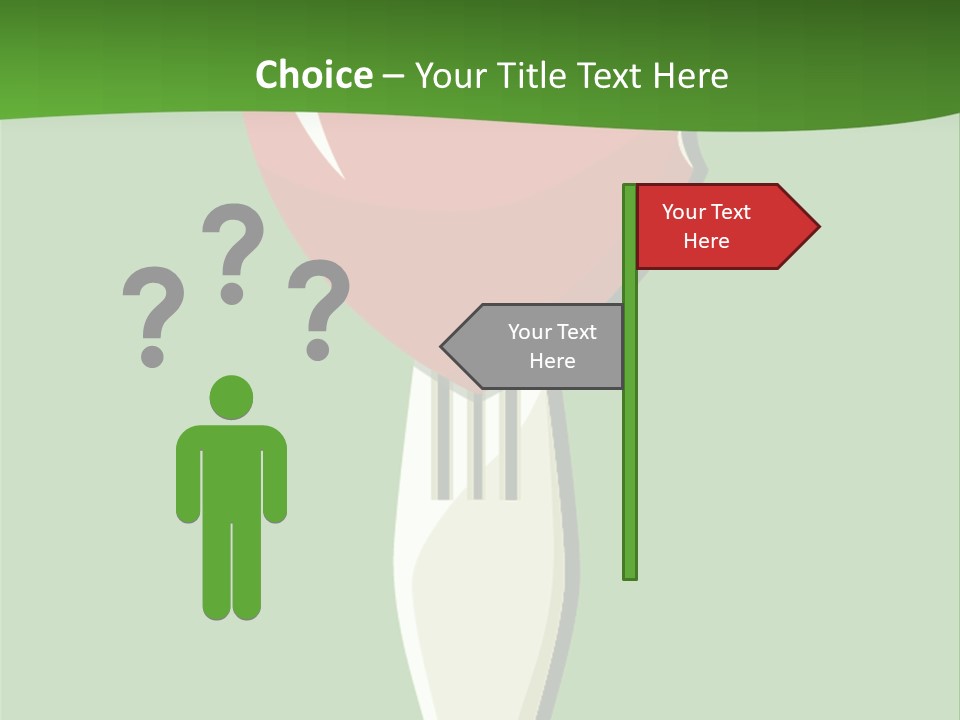 A Fork With A Heart Shaped Piece Of Food On It PowerPoint Template