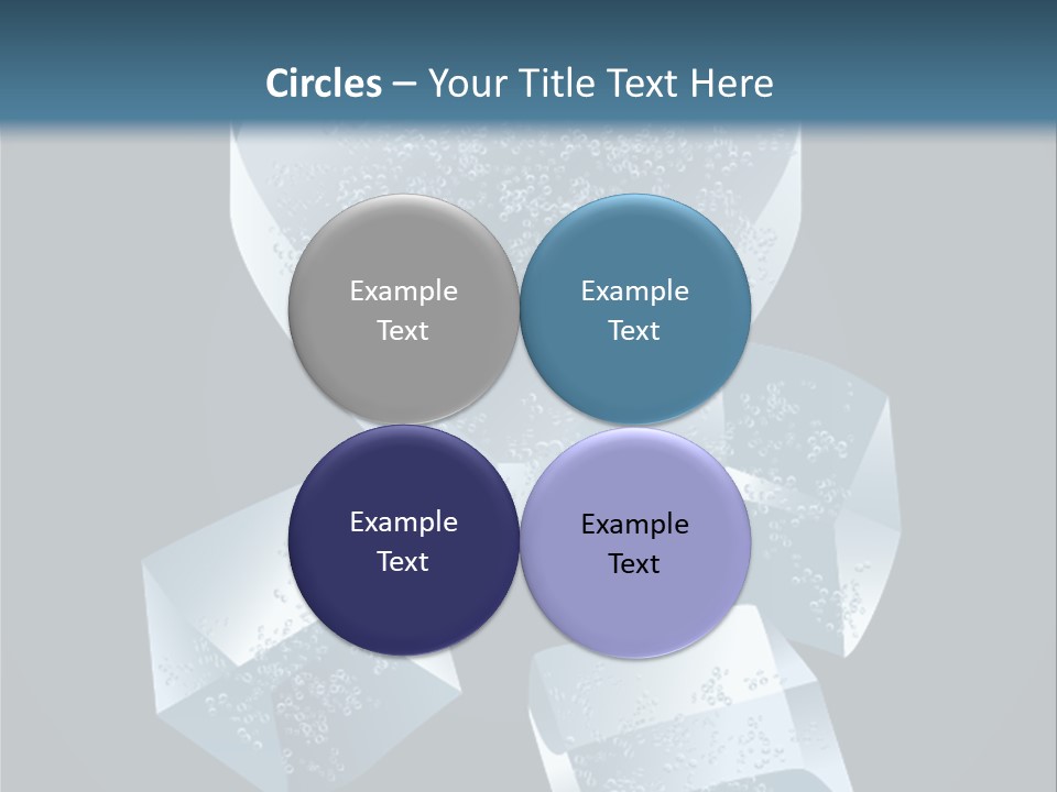 A Heart Shaped Ice Cubes On A Blue Background PowerPoint Template