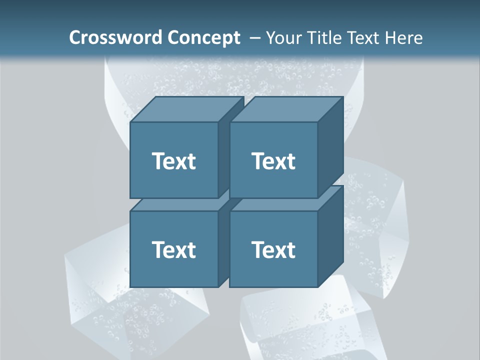 A Heart Shaped Ice Cubes On A Blue Background PowerPoint Template