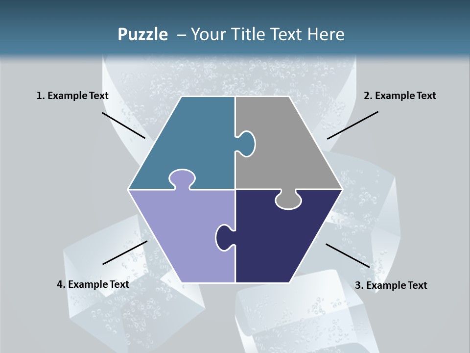 A Heart Shaped Ice Cubes On A Blue Background PowerPoint Template