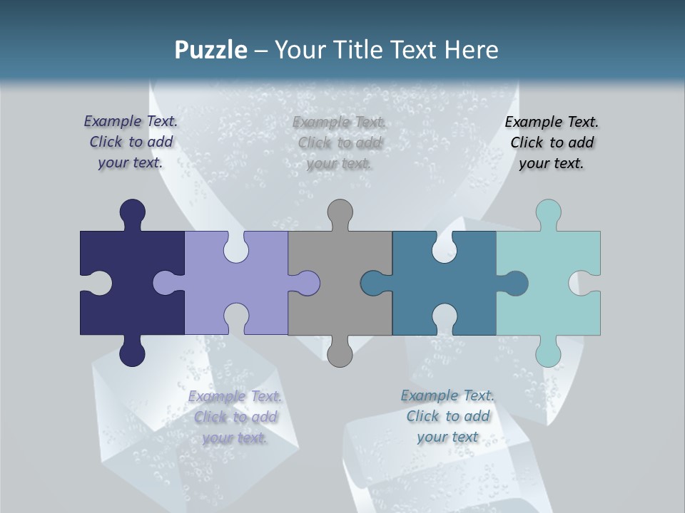 A Heart Shaped Ice Cubes On A Blue Background PowerPoint Template