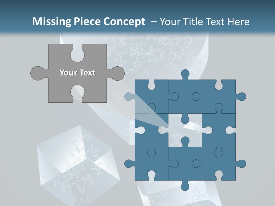 A Heart Shaped Ice Cubes On A Blue Background PowerPoint Template