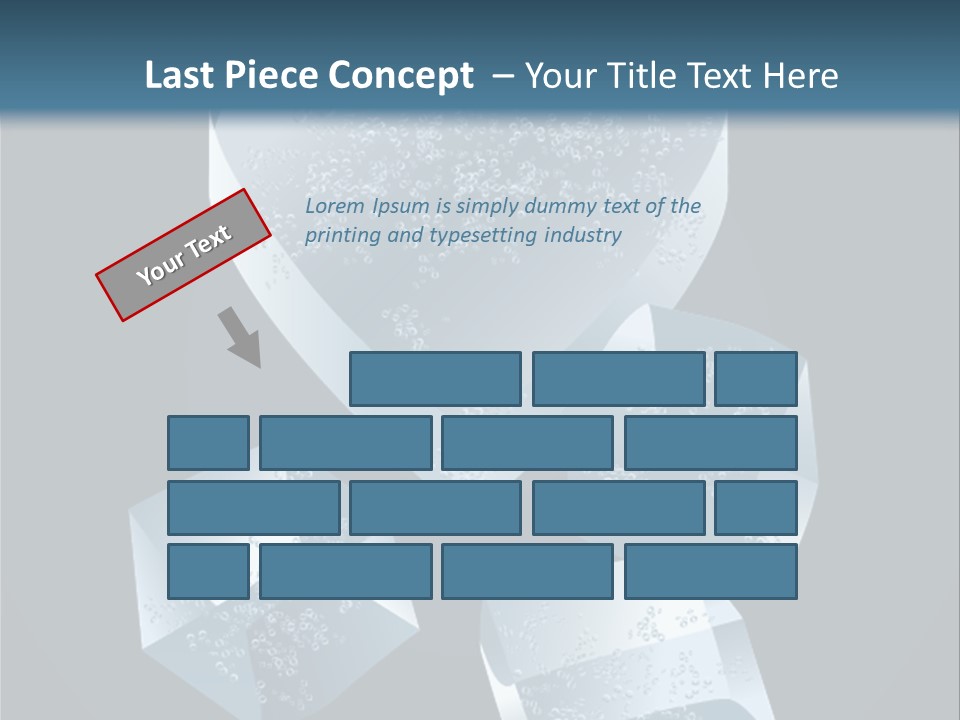 A Heart Shaped Ice Cubes On A Blue Background PowerPoint Template