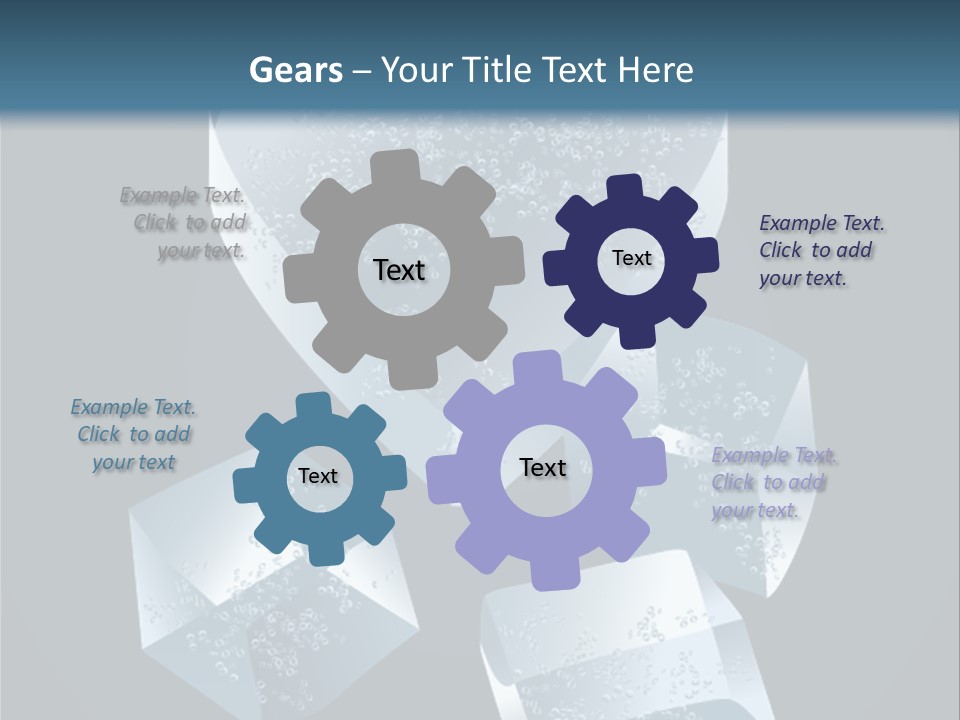 A Heart Shaped Ice Cubes On A Blue Background PowerPoint Template