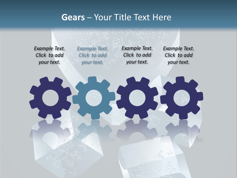 A Heart Shaped Ice Cubes On A Blue Background PowerPoint Template