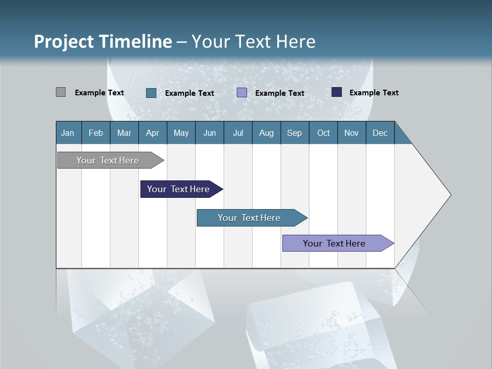 A Heart Shaped Ice Cubes On A Blue Background PowerPoint Template