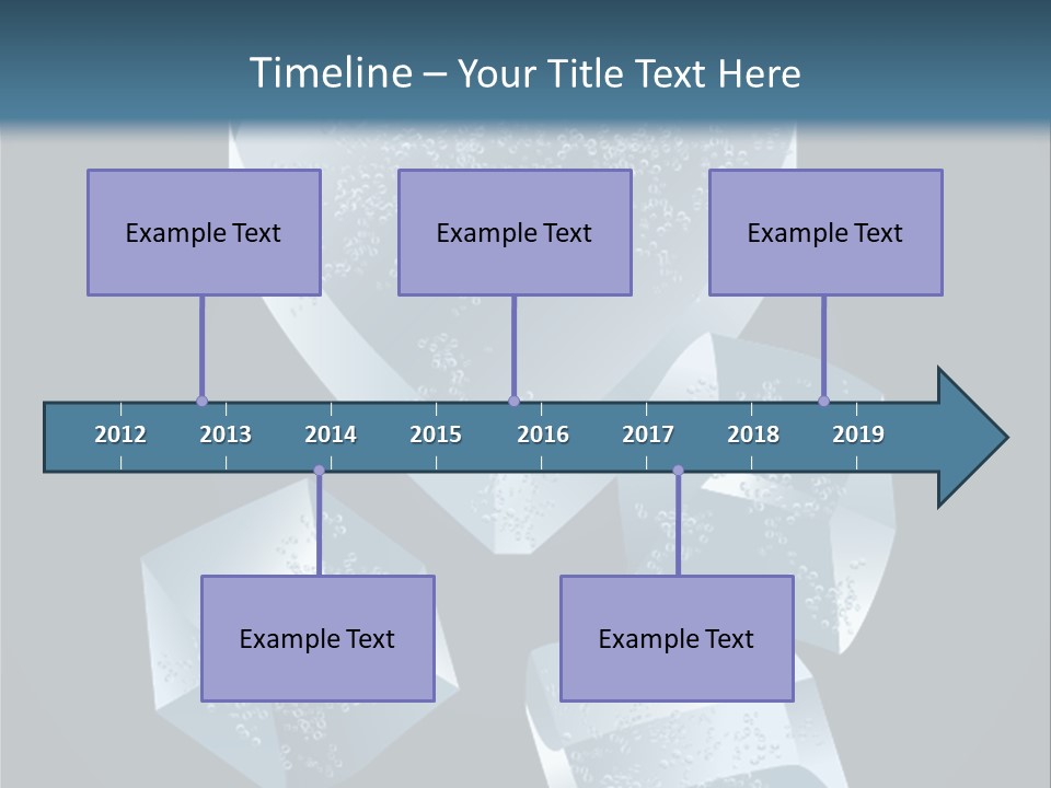 A Heart Shaped Ice Cubes On A Blue Background PowerPoint Template