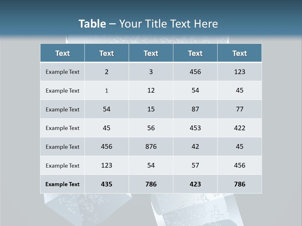 A Heart Shaped Ice Cubes On A Blue Background PowerPoint Template