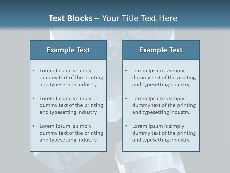 A Heart Shaped Ice Cubes On A Blue Background PowerPoint Template