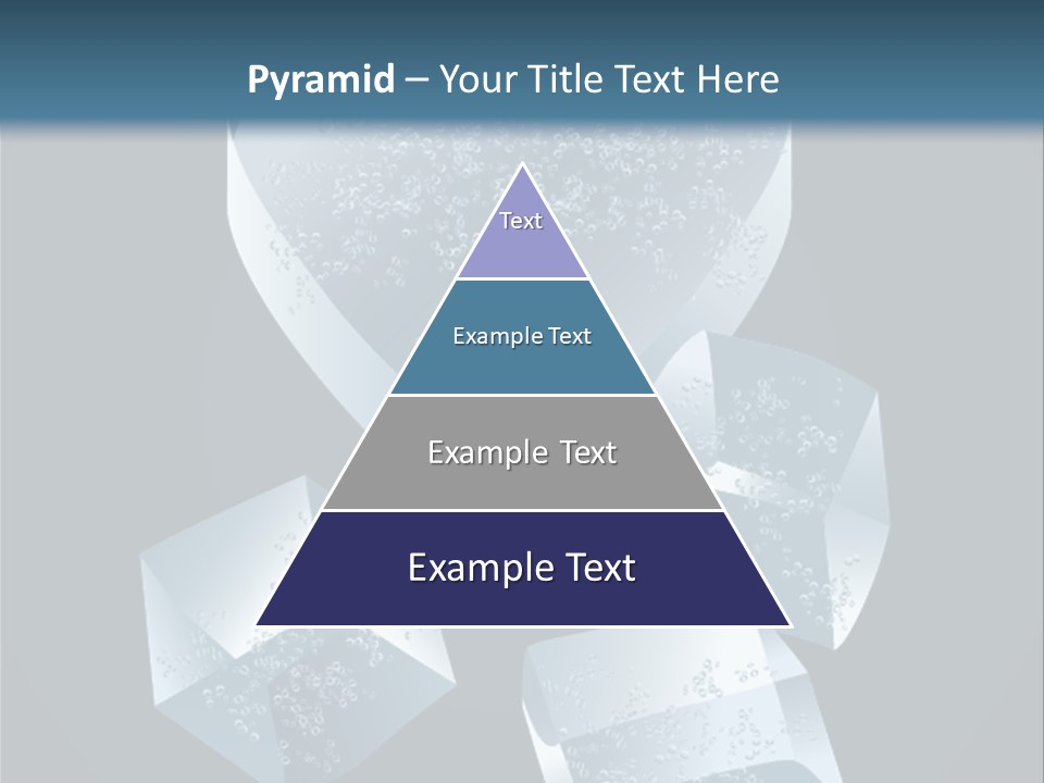 A Heart Shaped Ice Cubes On A Blue Background PowerPoint Template