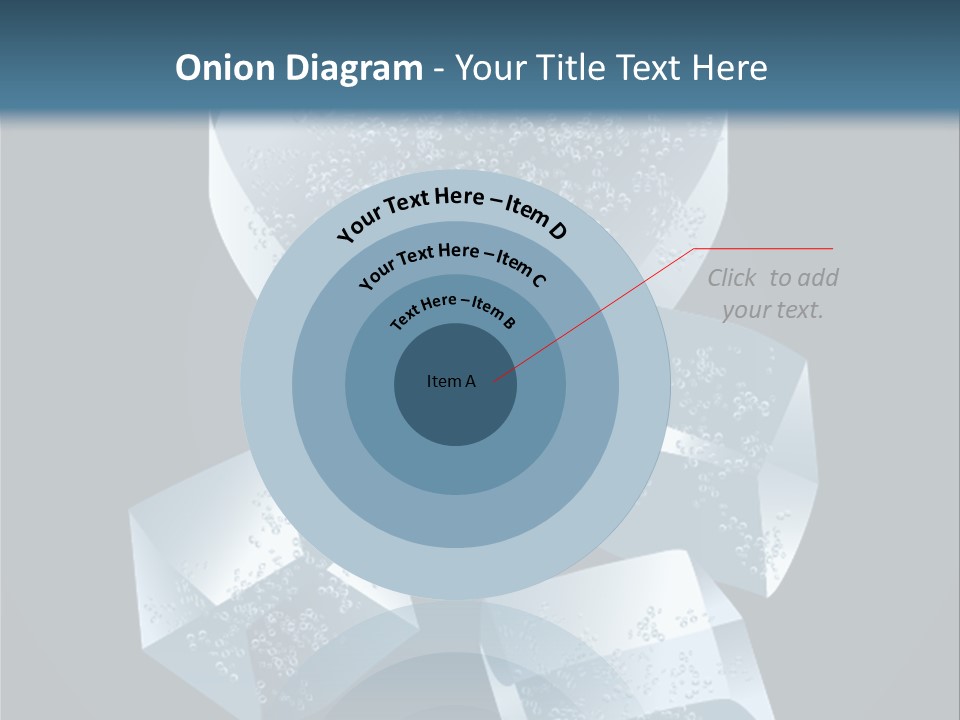A Heart Shaped Ice Cubes On A Blue Background PowerPoint Template
