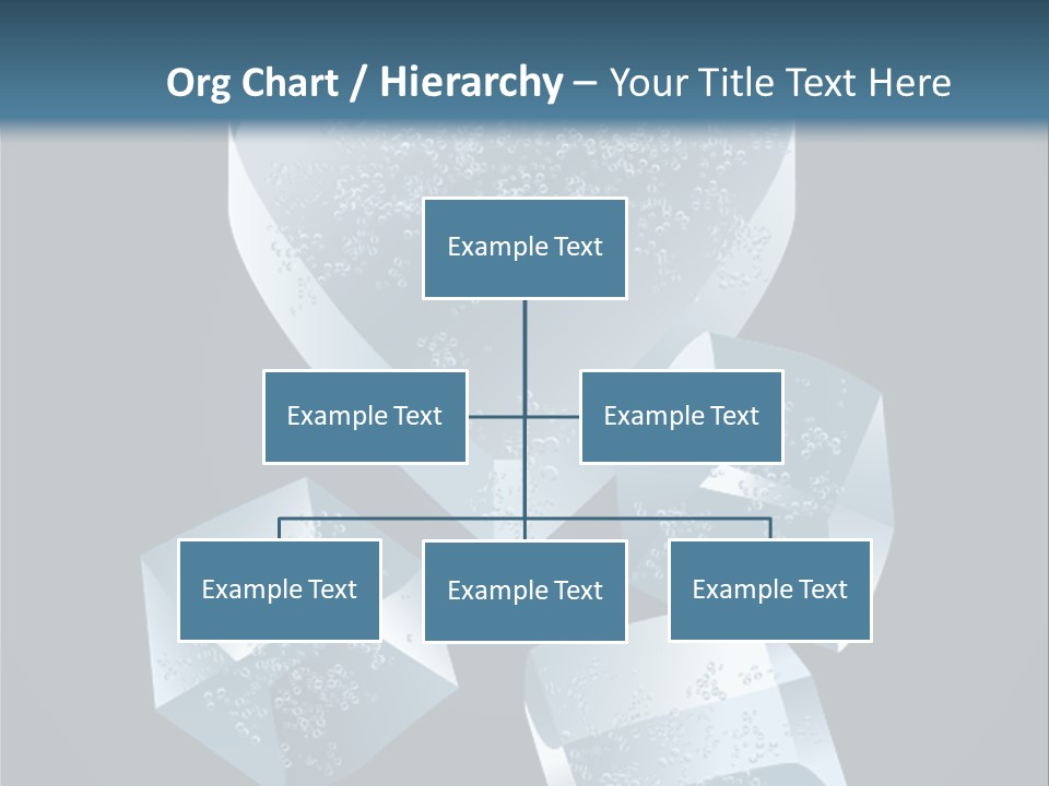 A Heart Shaped Ice Cubes On A Blue Background PowerPoint Template
