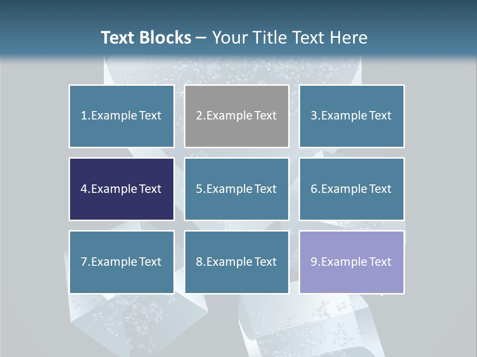 A Heart Shaped Ice Cubes On A Blue Background PowerPoint Template