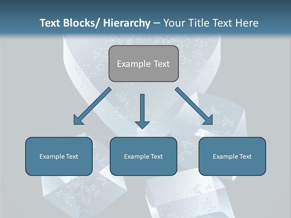 A Heart Shaped Ice Cubes On A Blue Background PowerPoint Template