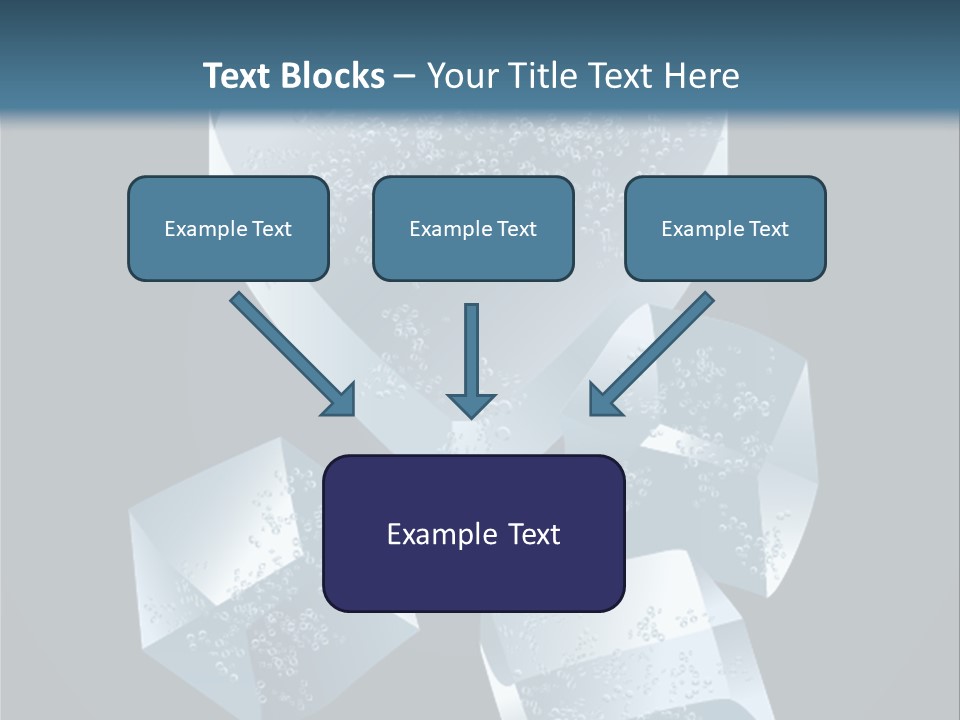 A Heart Shaped Ice Cubes On A Blue Background PowerPoint Template