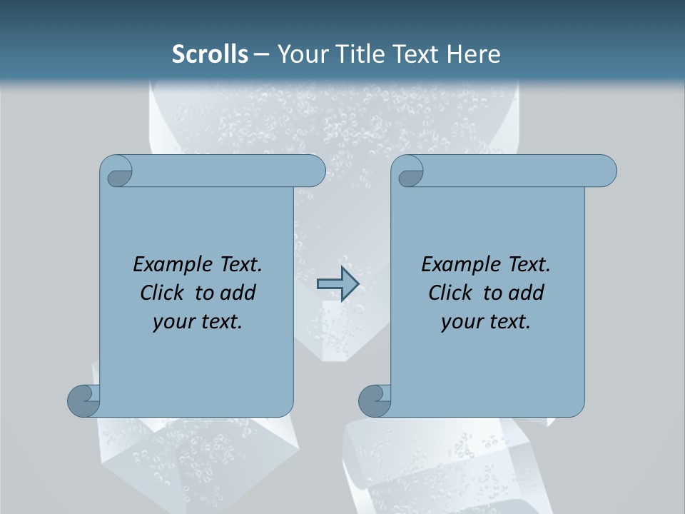 A Heart Shaped Ice Cubes On A Blue Background PowerPoint Template