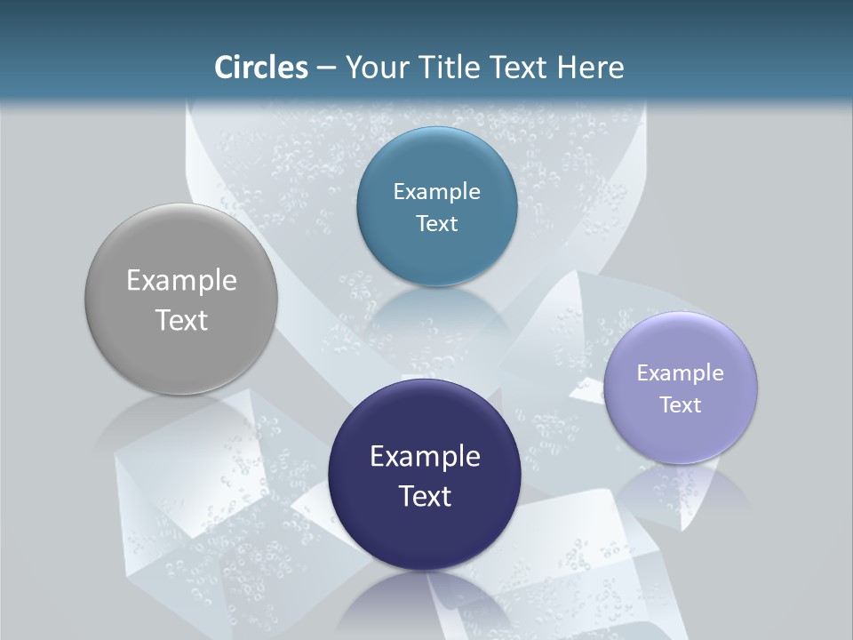 A Heart Shaped Ice Cubes On A Blue Background PowerPoint Template