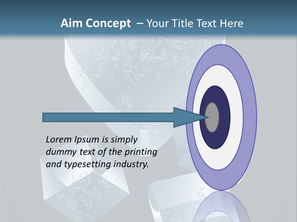 A Heart Shaped Ice Cubes On A Blue Background PowerPoint Template